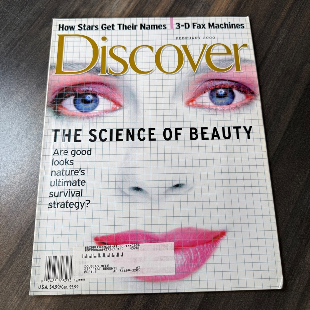 Discover Magazine February 2000 The Science of Beauty 3-D Fax Machines